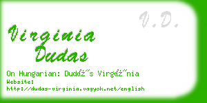 virginia dudas business card